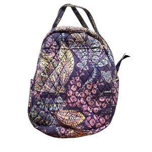 Vera Bradley Bag Women Lunch Box Purple Floral Quilted Summer Teacher Retro Soft